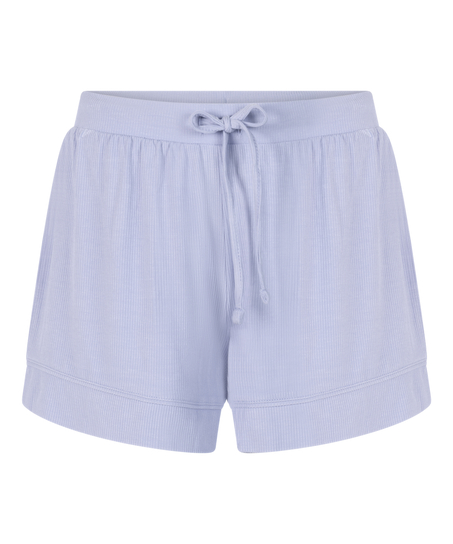 Essential-shorts i slätstickad jersey, blå
