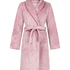 Kort morgonrock i fleece, Lila