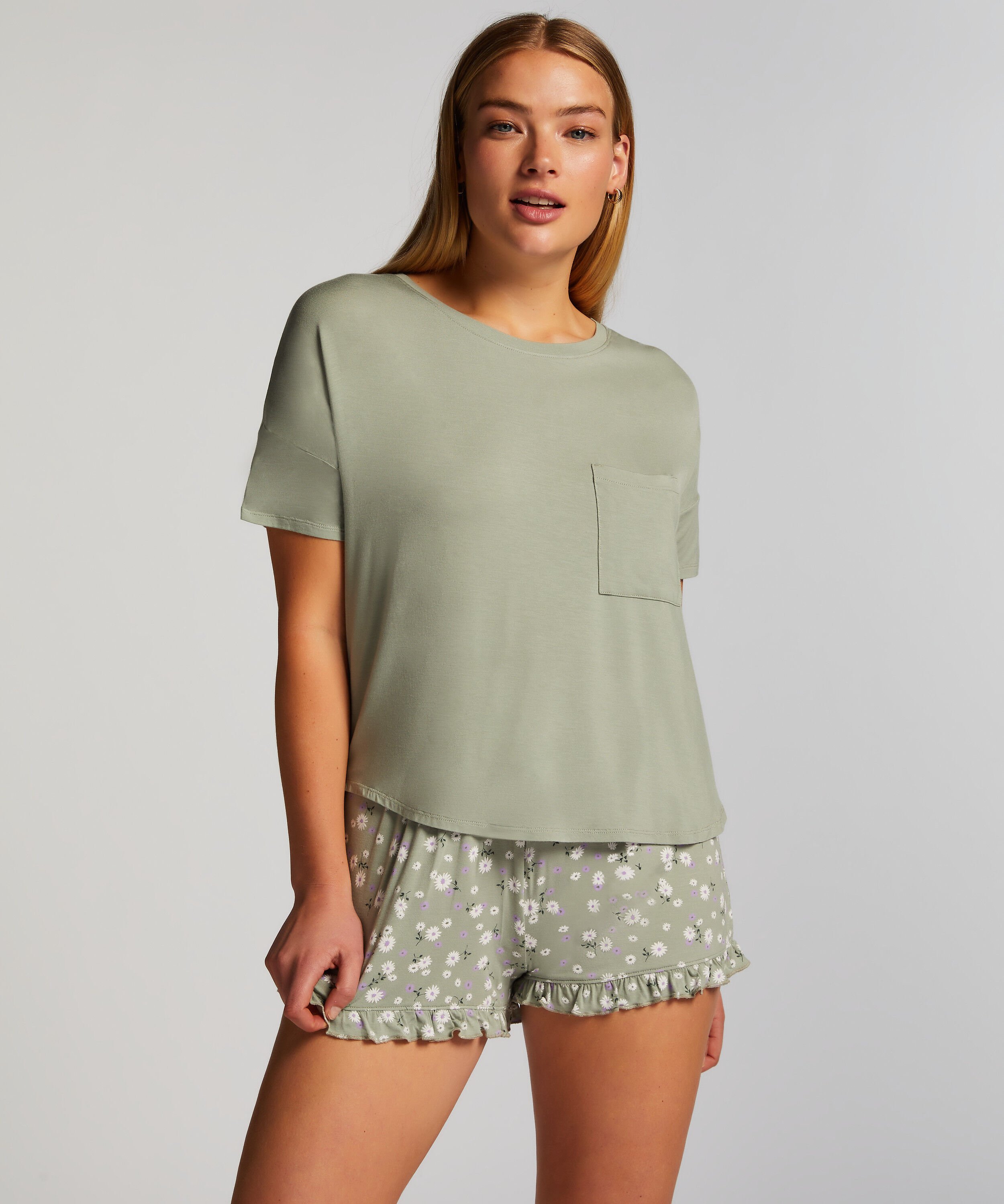 Kort pyjamasset, Grön