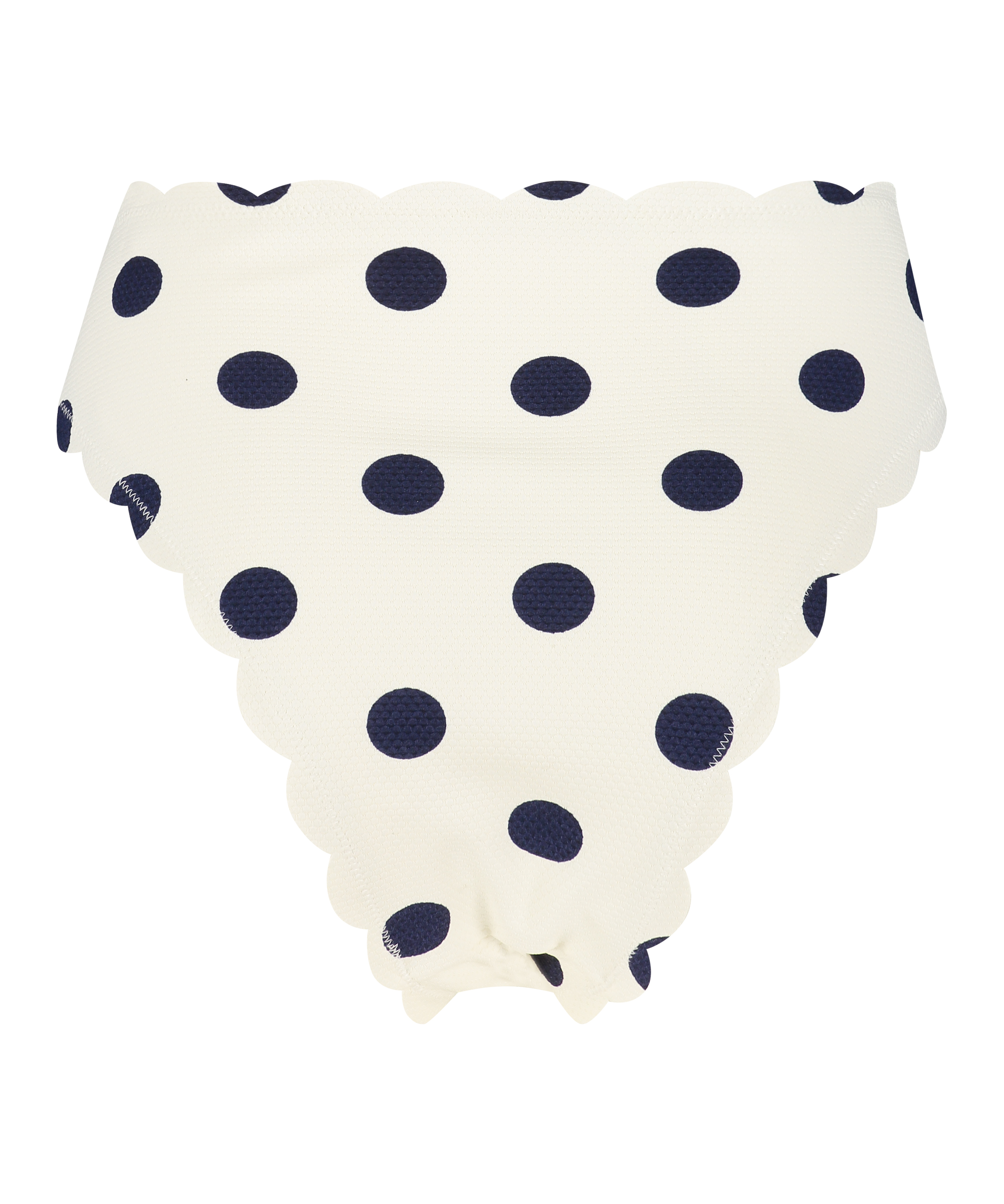 H&ouml;gt skuren bikiniunderdel Scallop, Vit, main