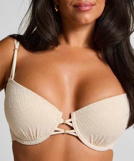 Crochet Bikini Top, Vit