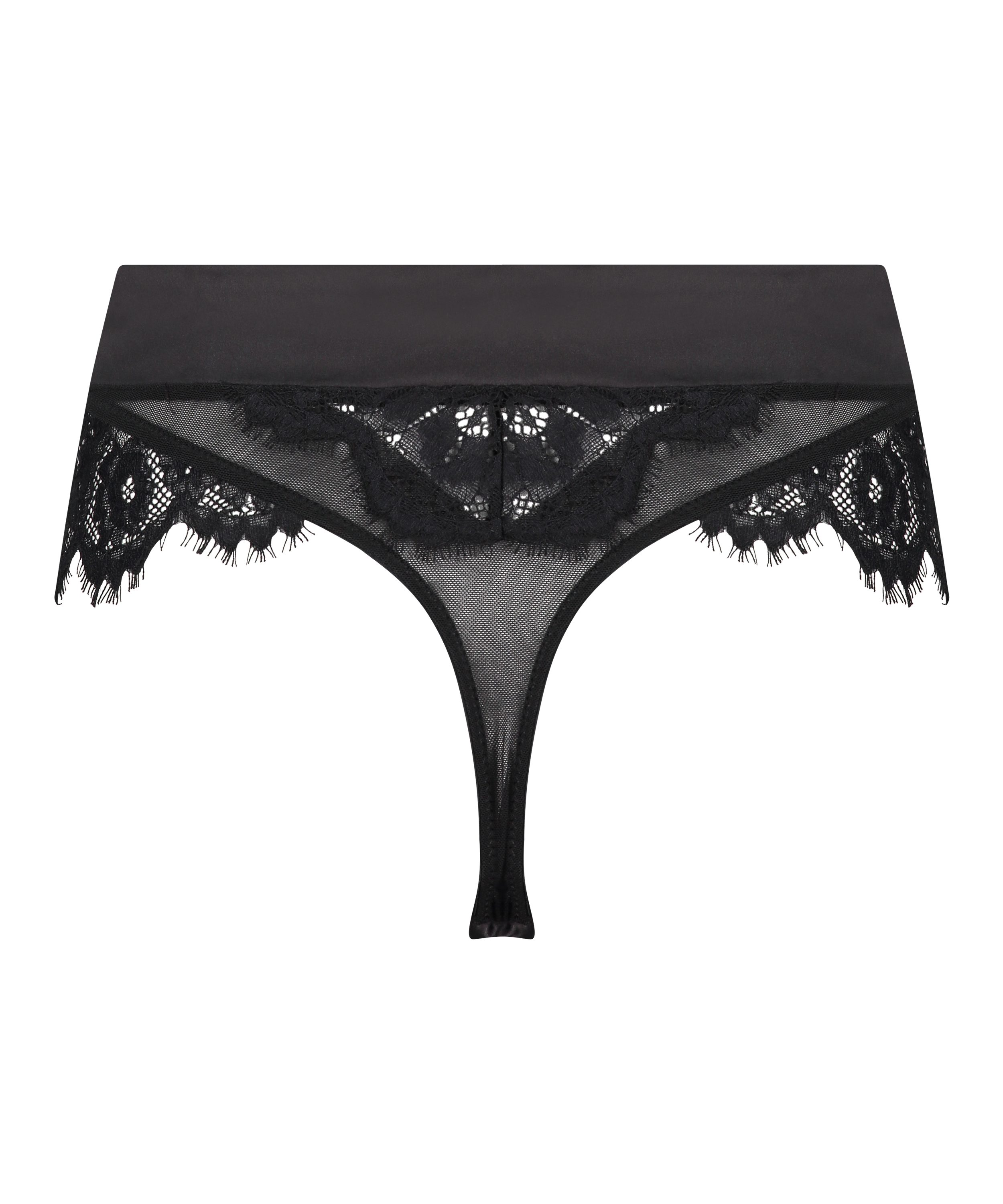 Hannako h&ouml;g stringtrosa, Svart, main