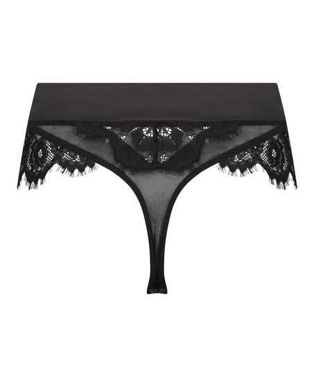 Hannako h&ouml;g stringtrosa, Svart