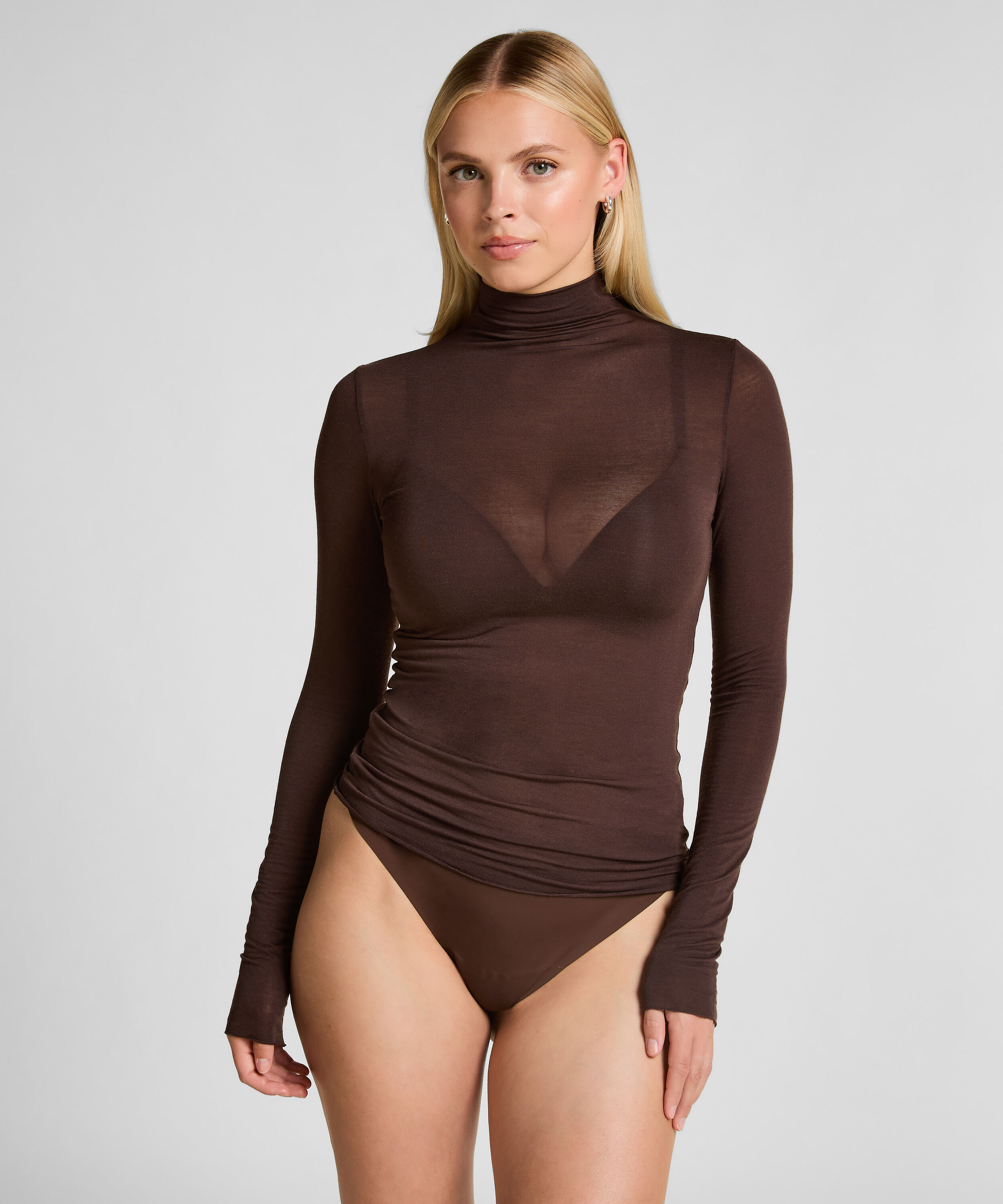 super soft cashmereblandad-topp med polokrage