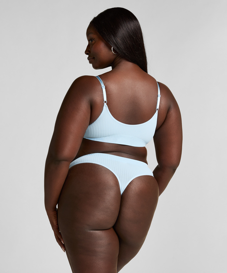 Dianne högt skuren stringtrosa, Blå