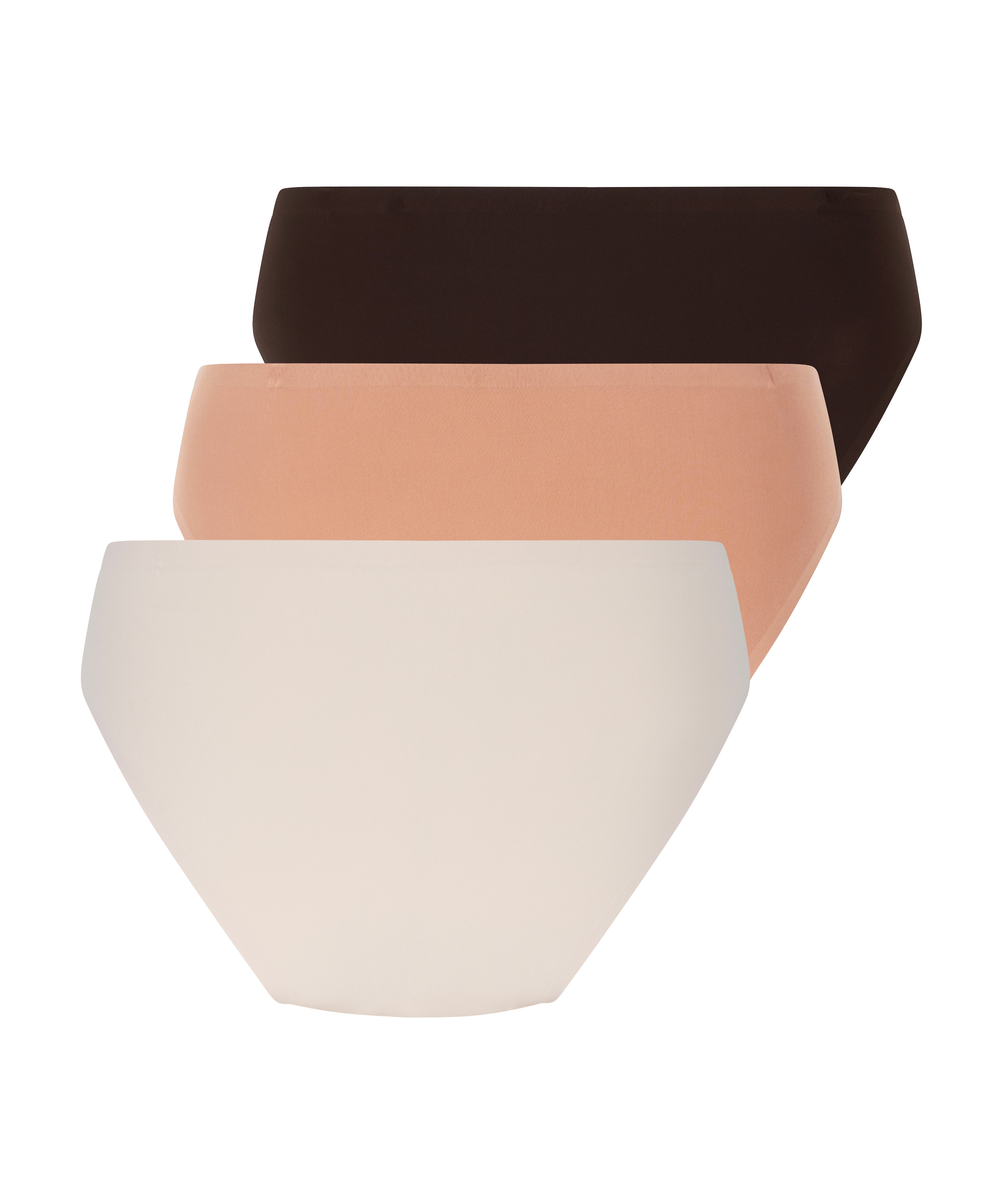 3-pack  osynlig brazilian-trosa, Brun, main