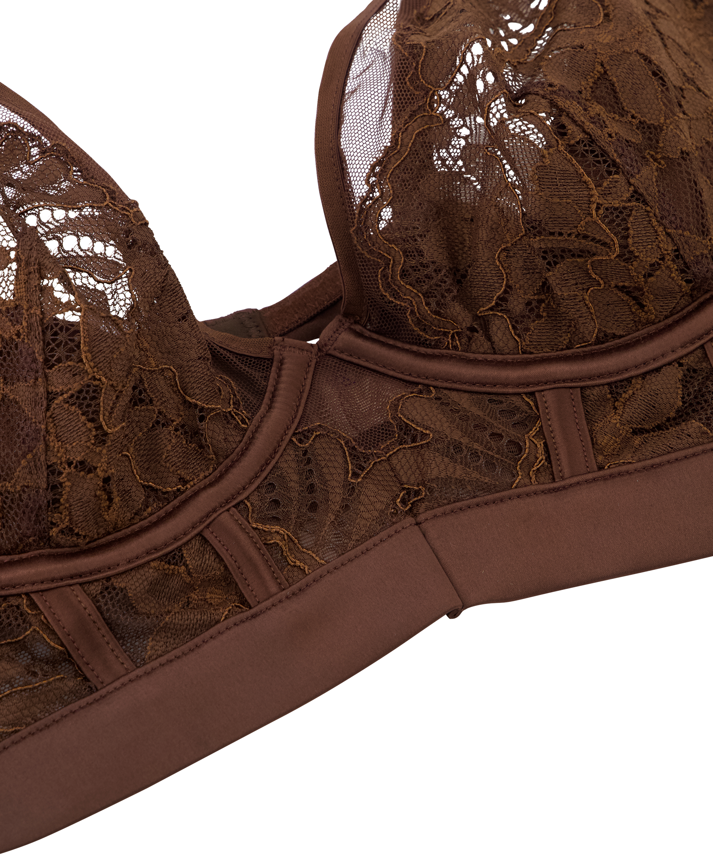 Icke formpressad bygel-bh Indigo, Brun, main