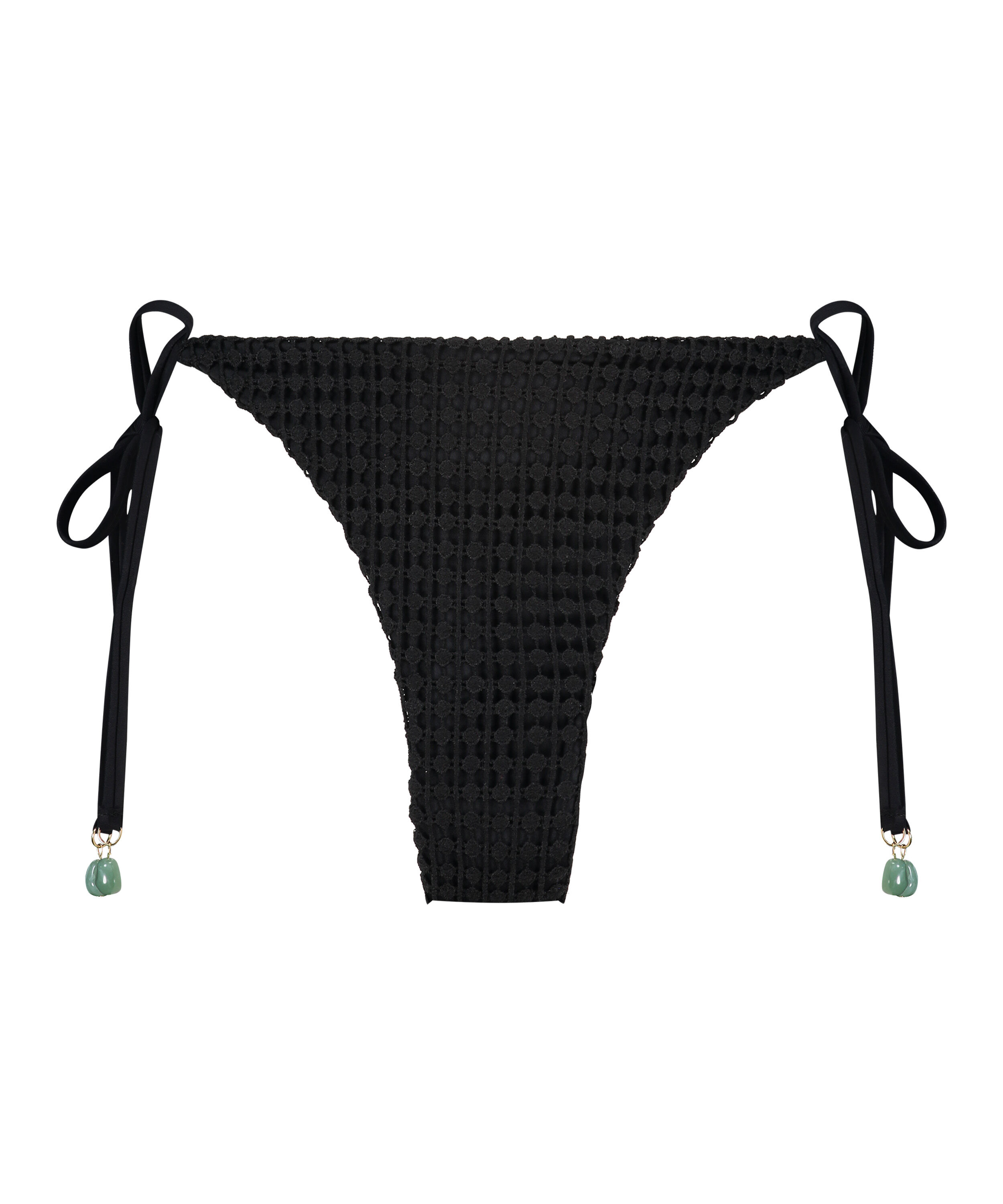 Cheeky Tanga Bikiniunderdel Maui Crochet, Svart