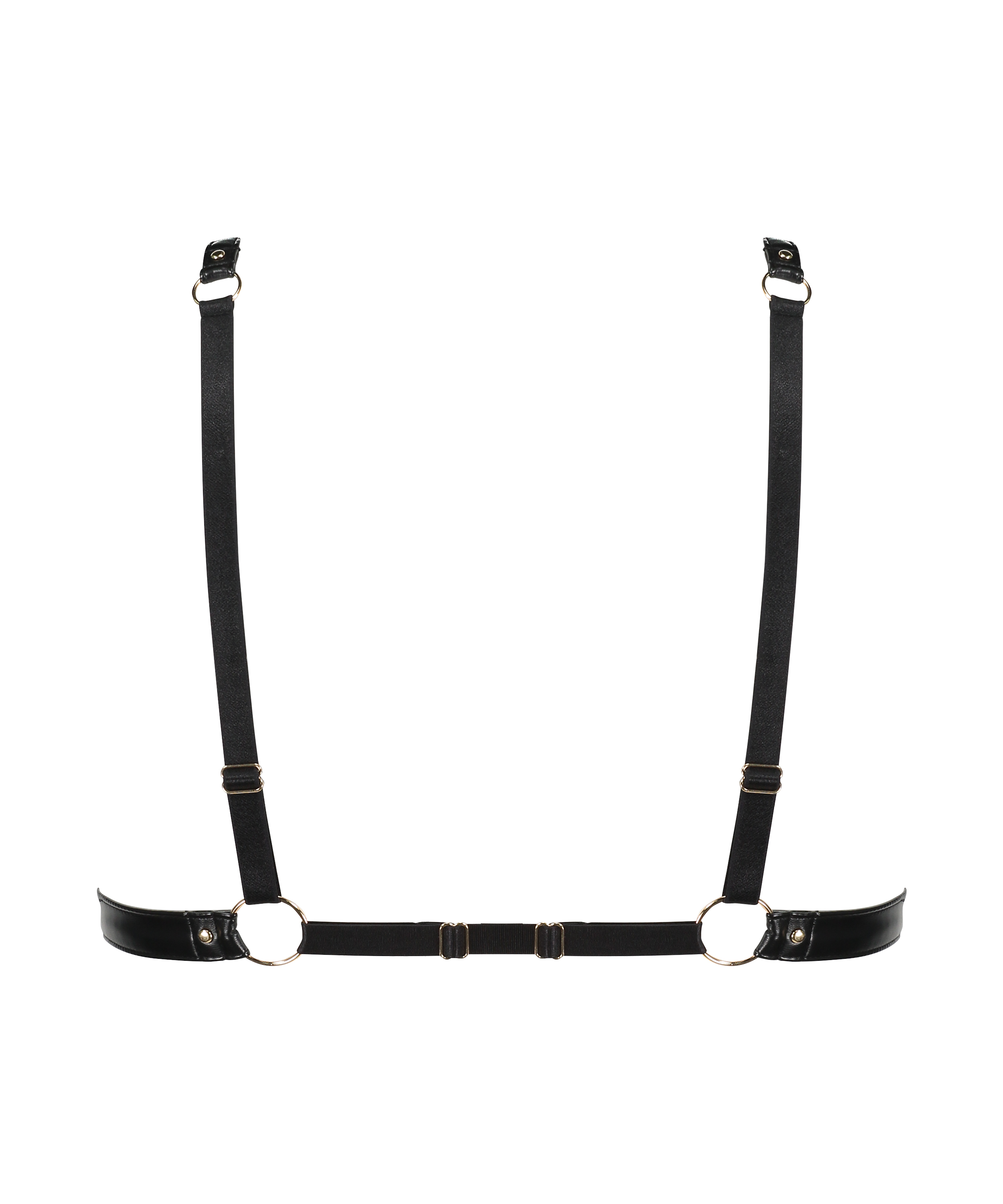Bralette i konstläder, Svart, main