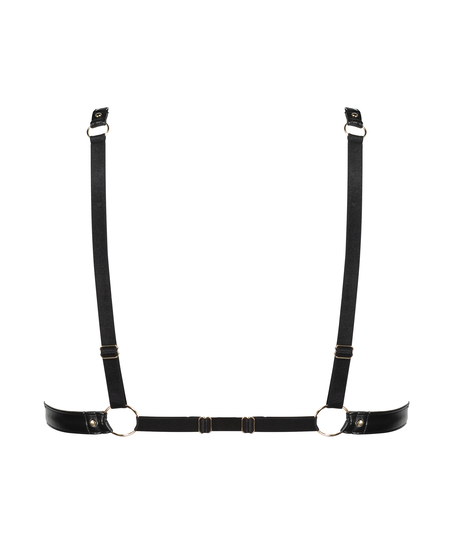 Bralette i konstläder, Svart