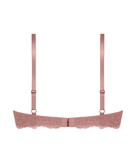 Formpressad push-up-bh med bygel Marine, Rosa