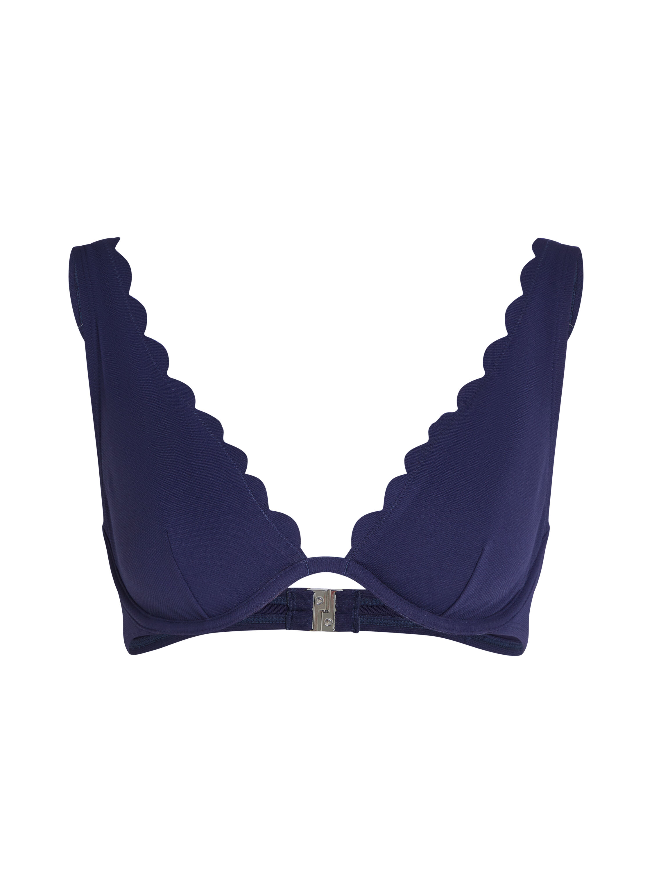 Scallop icke-formpressad bikiniöverdel med bygel, Blå