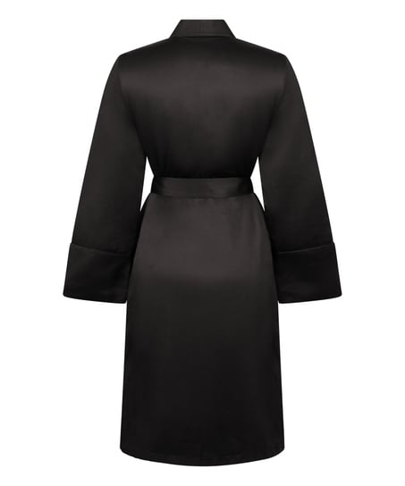 Badrock av satinfleece, Svart