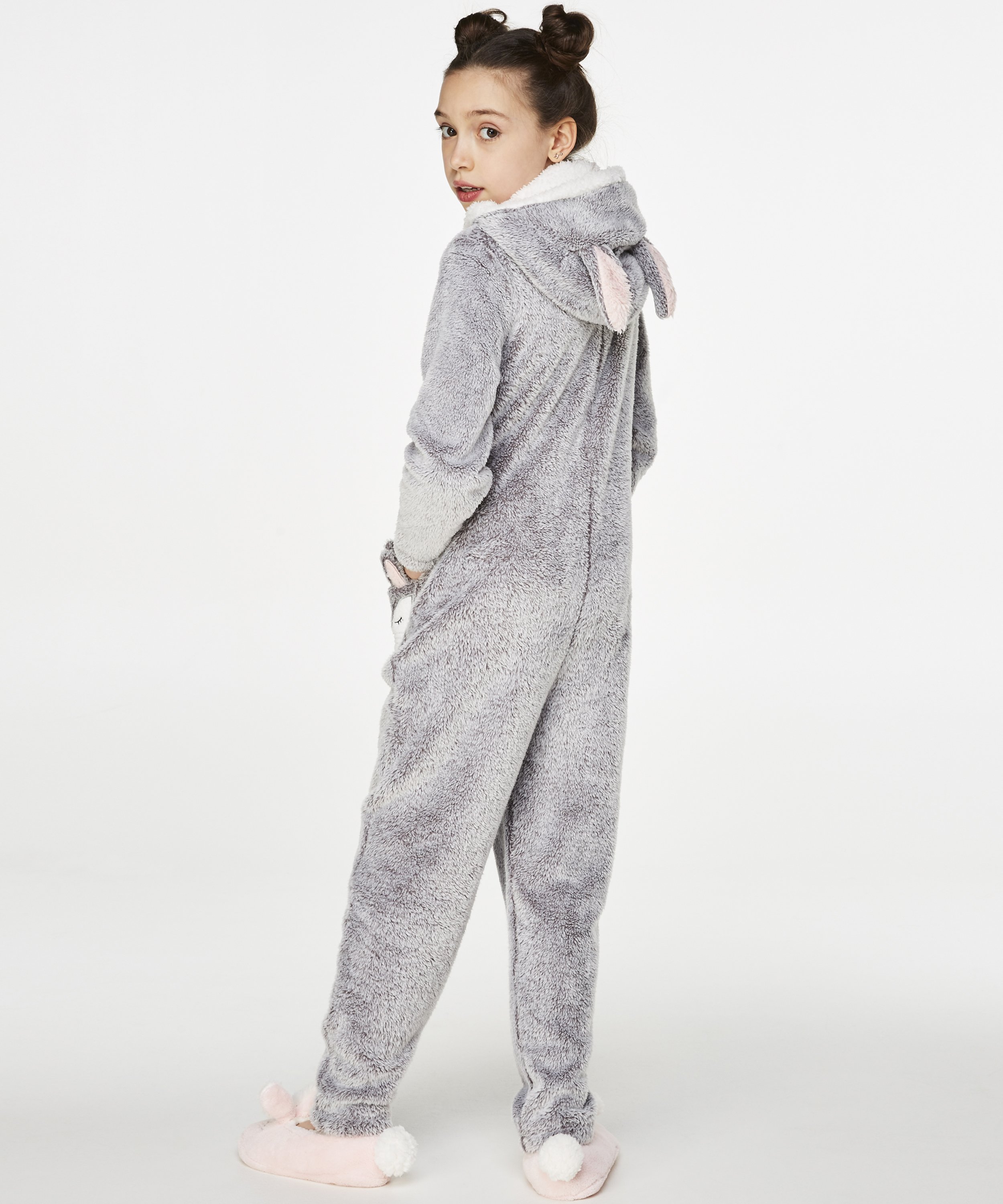 Onesie Teens Fleece, Grå, main