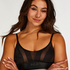 Meshbralette Glossy, Svart