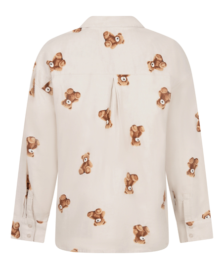 Jacka i flanelltwill Bear, Beige
