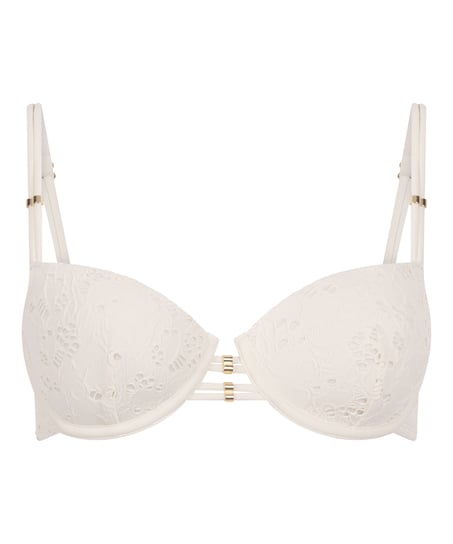 Crochet Bikini Top, Vit