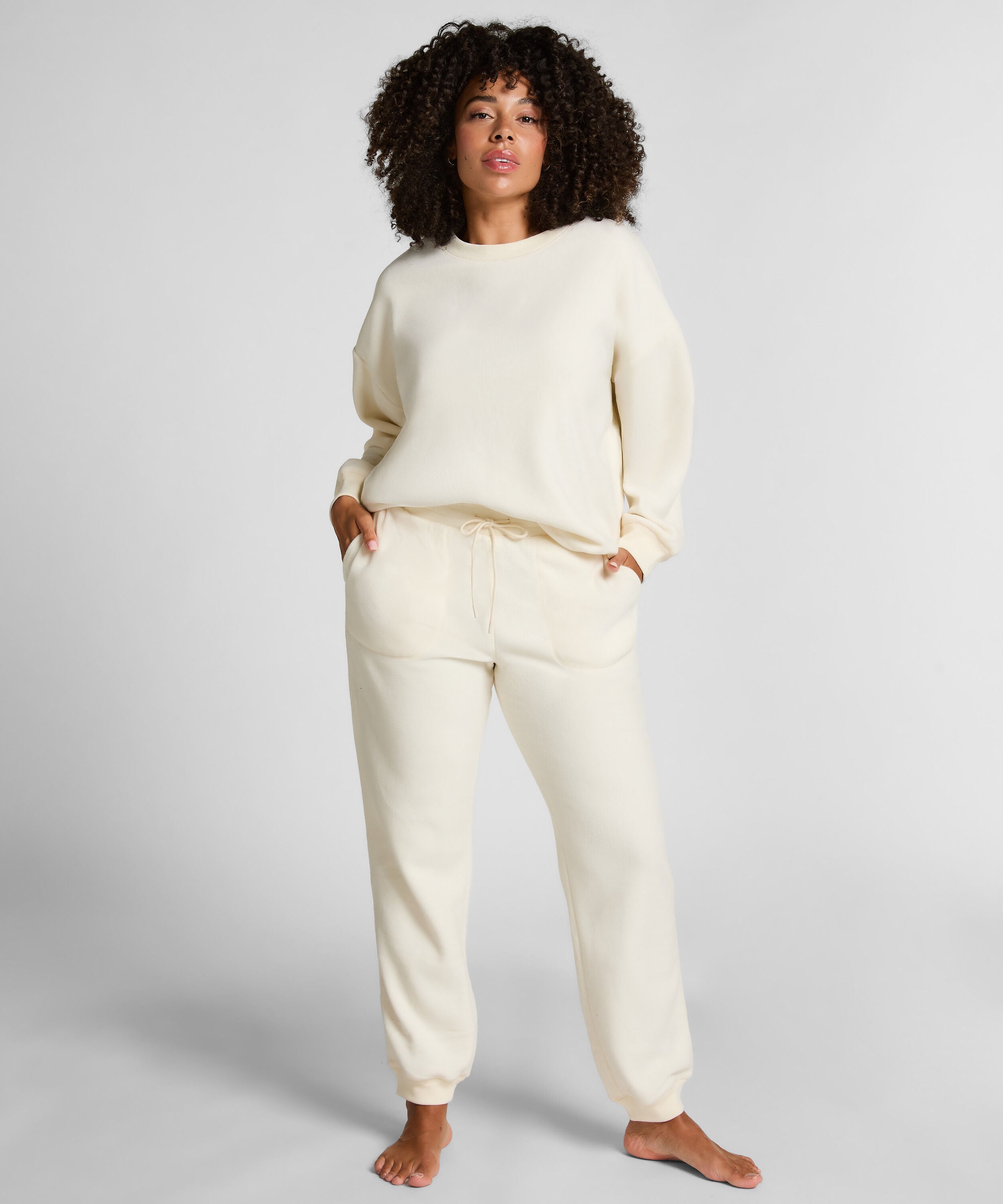 Sportig joggingbyxa i fleece