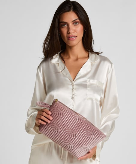 Sminkv&auml;ska i velour, stor, Lila