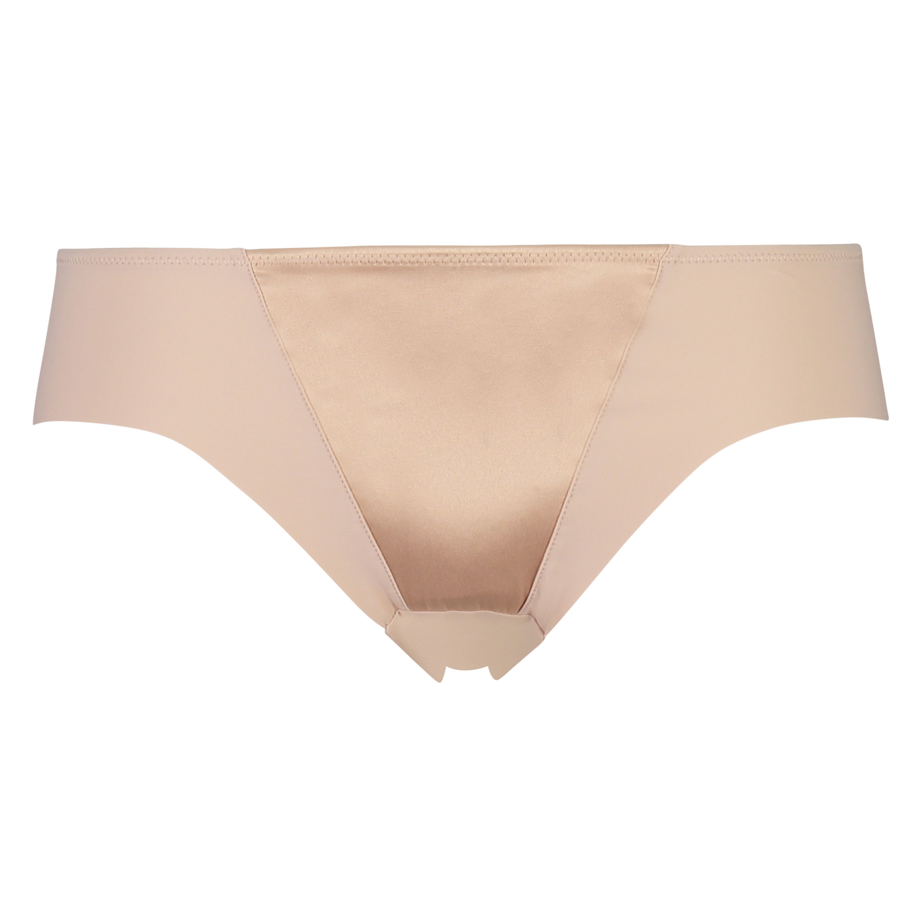 Brieftrosa i satin-fleece, Beige, main