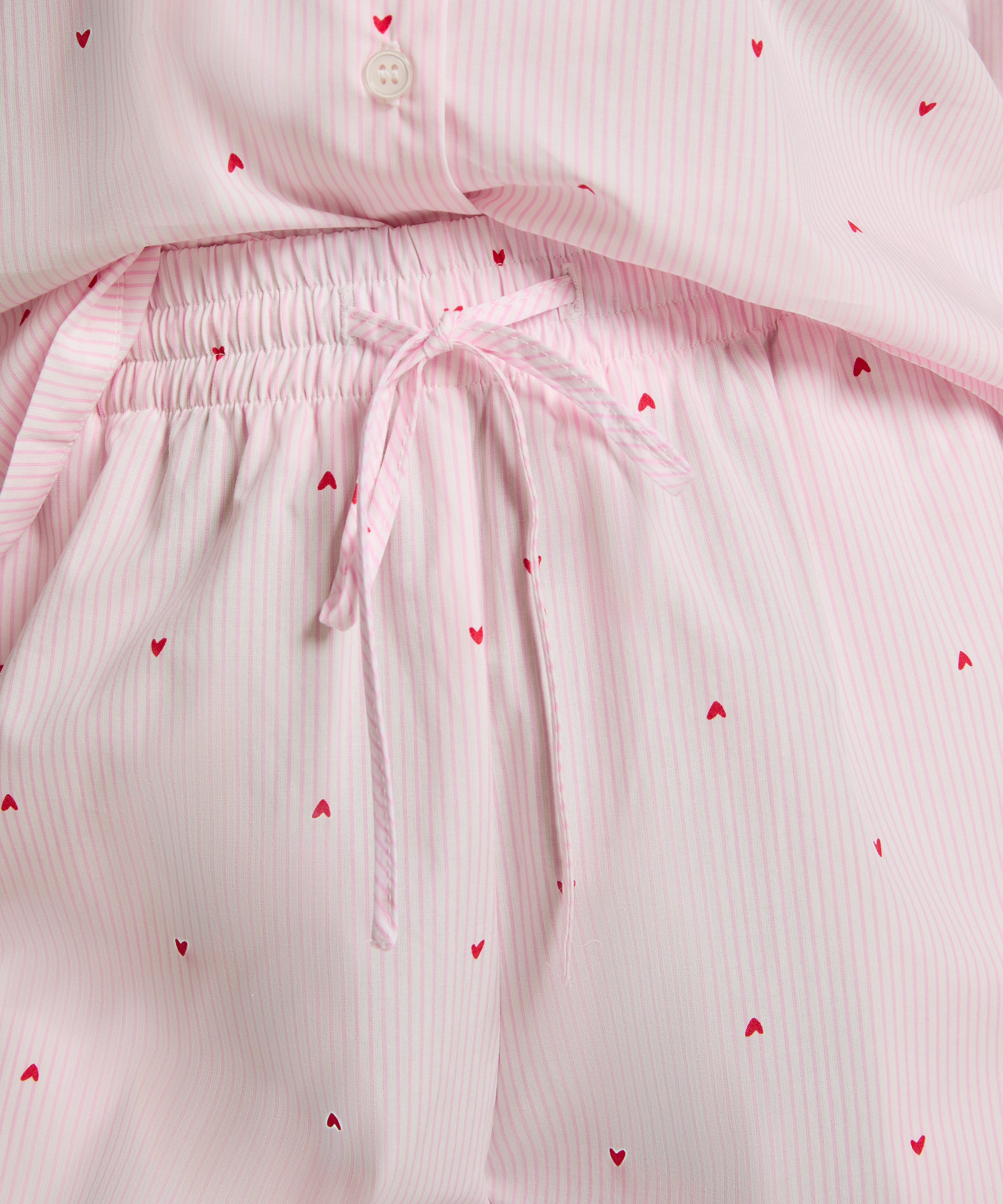 Byxa bomull randig hjärtan, Vit, main