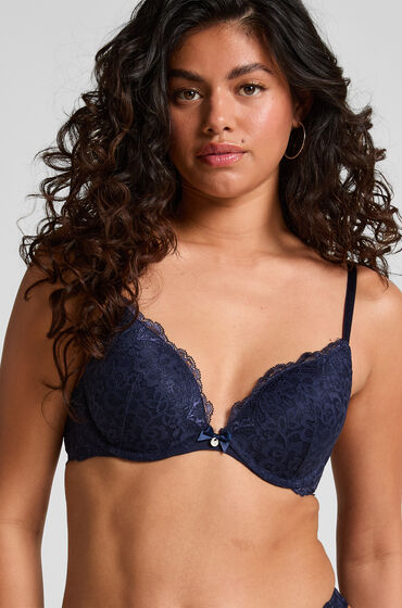 Hunkemöller Formpressad push-up-bh med bygel Marine Blå — produktbild