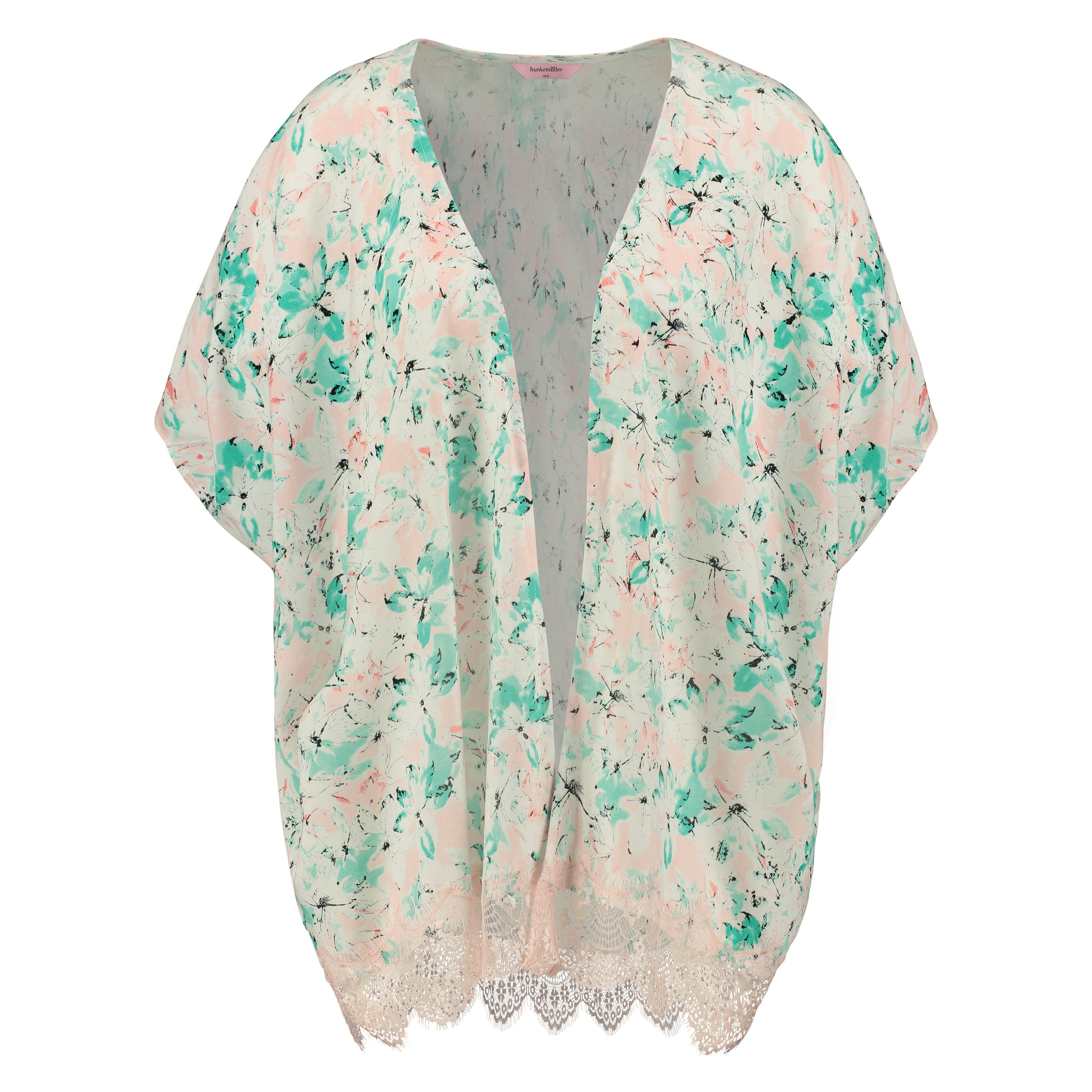 Kimono Macy lace print, bl&aring;, main