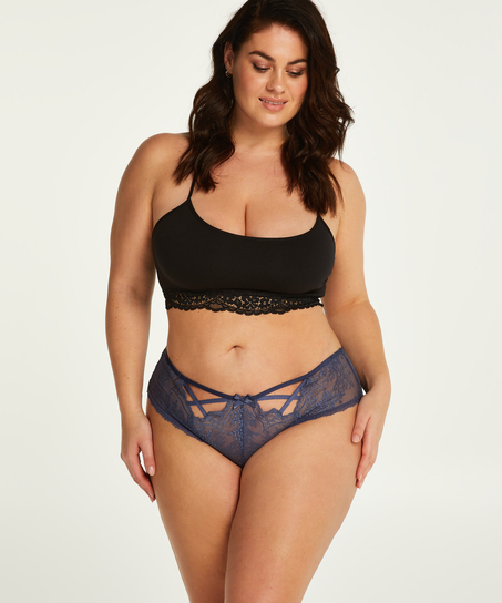 Brazilian-trosa Lacey Curvy, blå