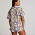 Satin pyjamasshorts, Lila