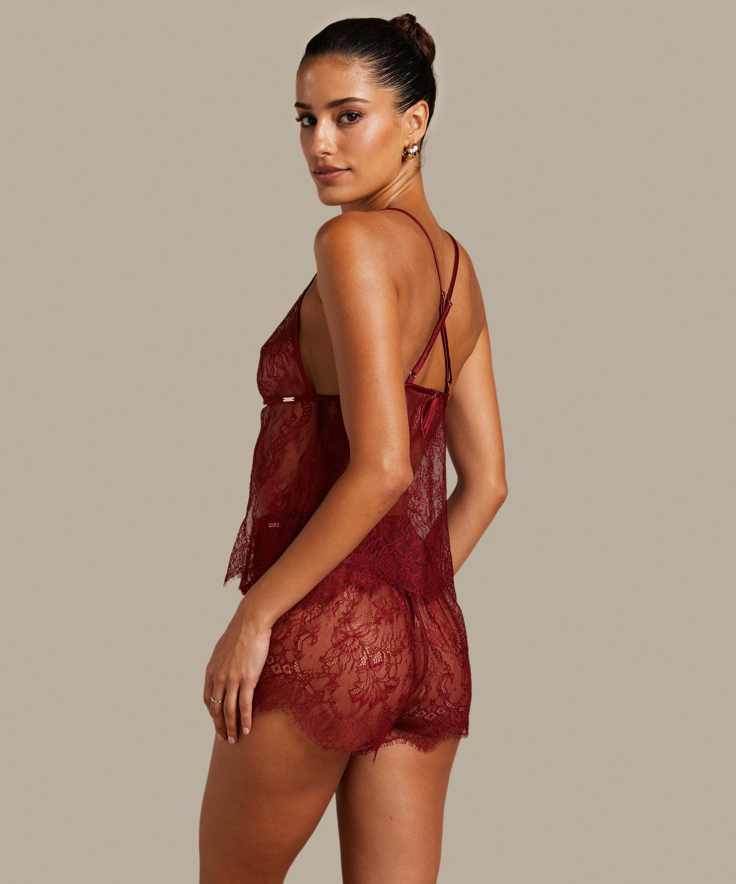 Cami Lace Delphine, Röd, main