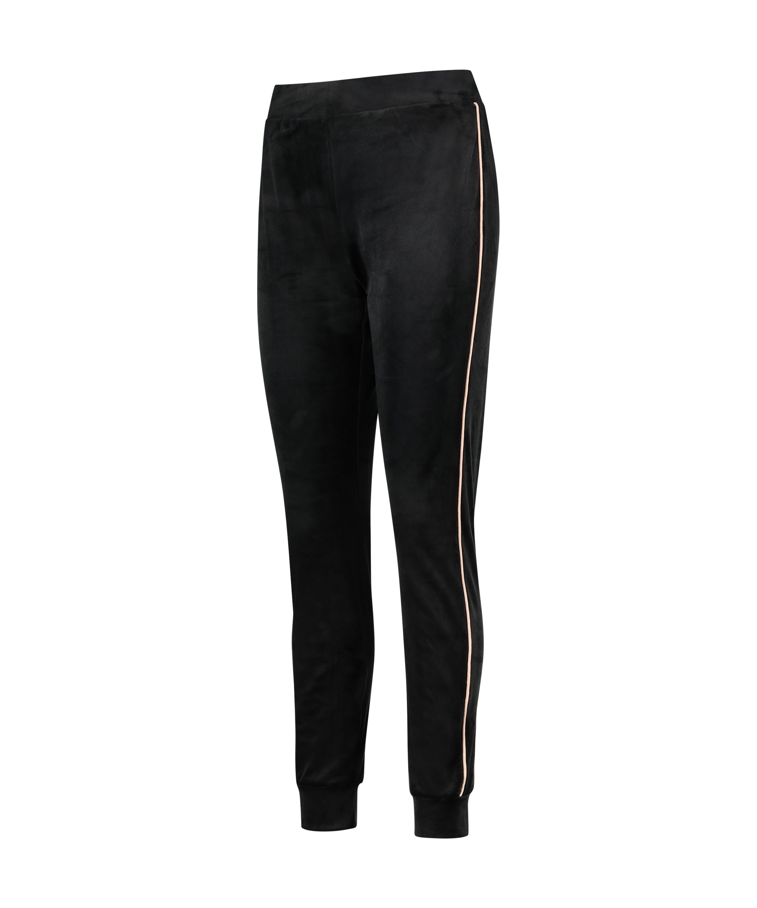 Joggingbyxor i velour, Svart, main