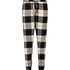 Petite Twill Check Pyjama pants, Svart