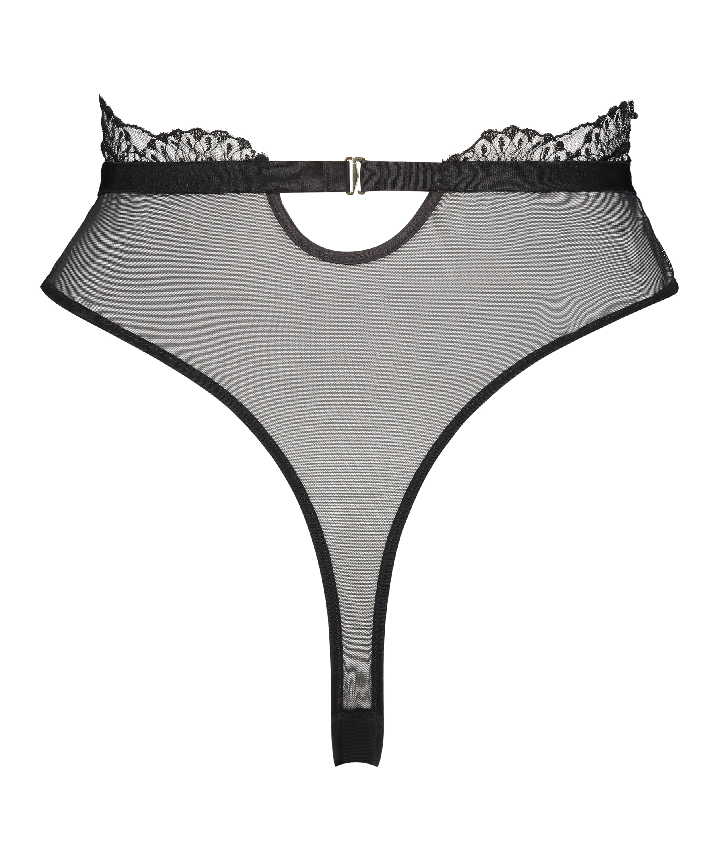 Akira High Leg Thong, Svart, main