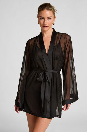 Hunkemöller Kimono Maxime Tulle Svart