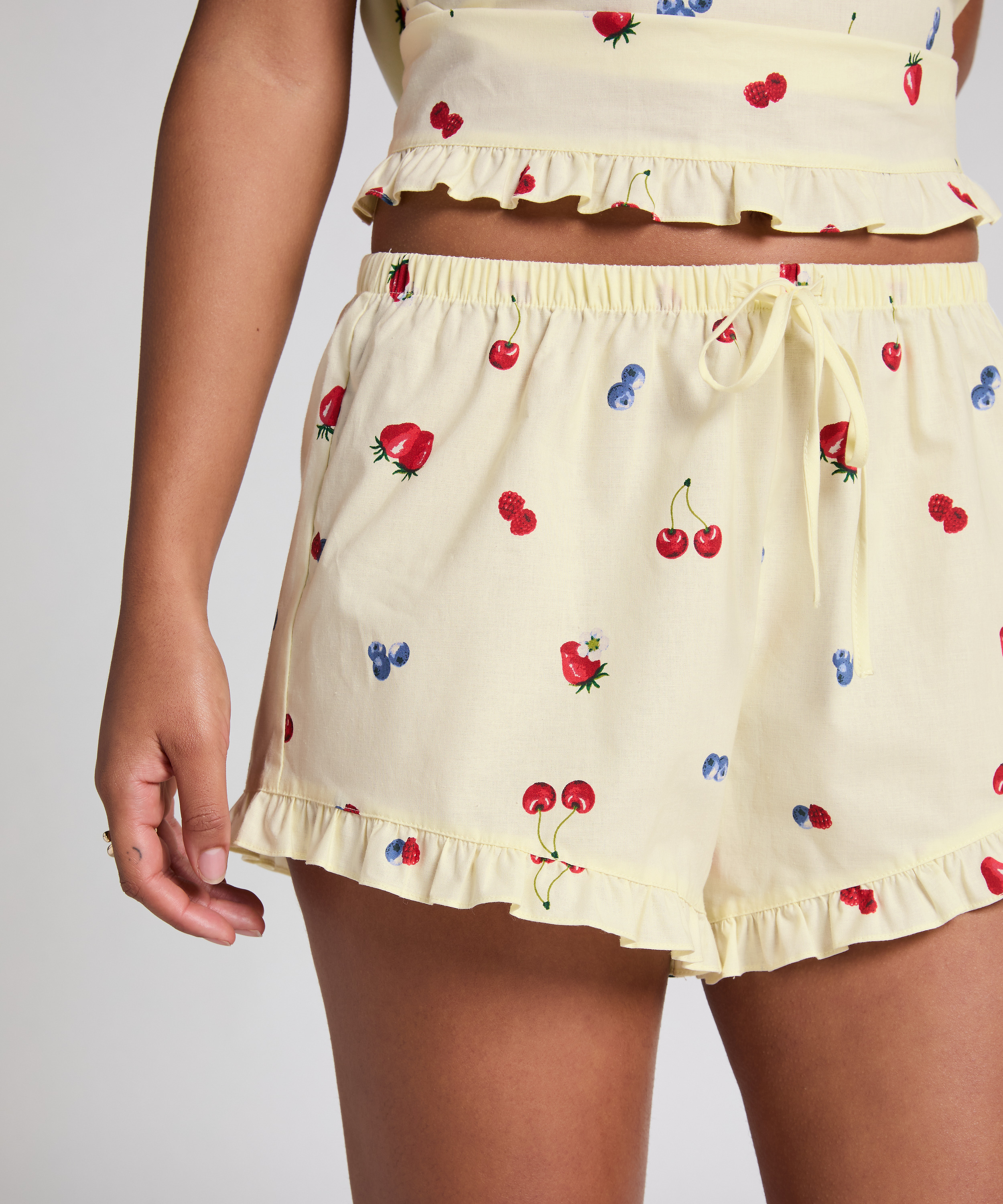 Vävda shorts, Gul, main