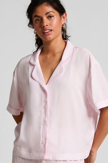Hunkemöller Pyjamasjacka med kort ärm Rosa