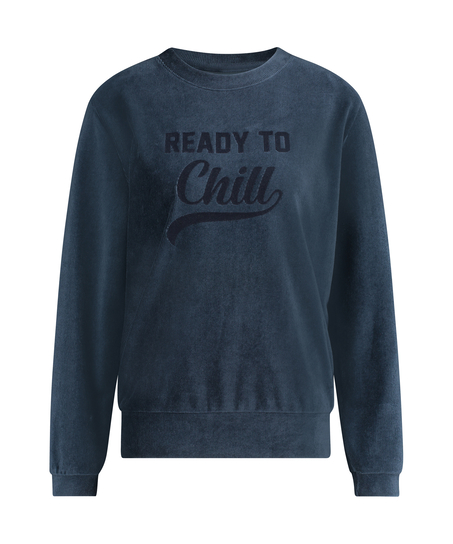 Långärmad sammetstopp, Blå