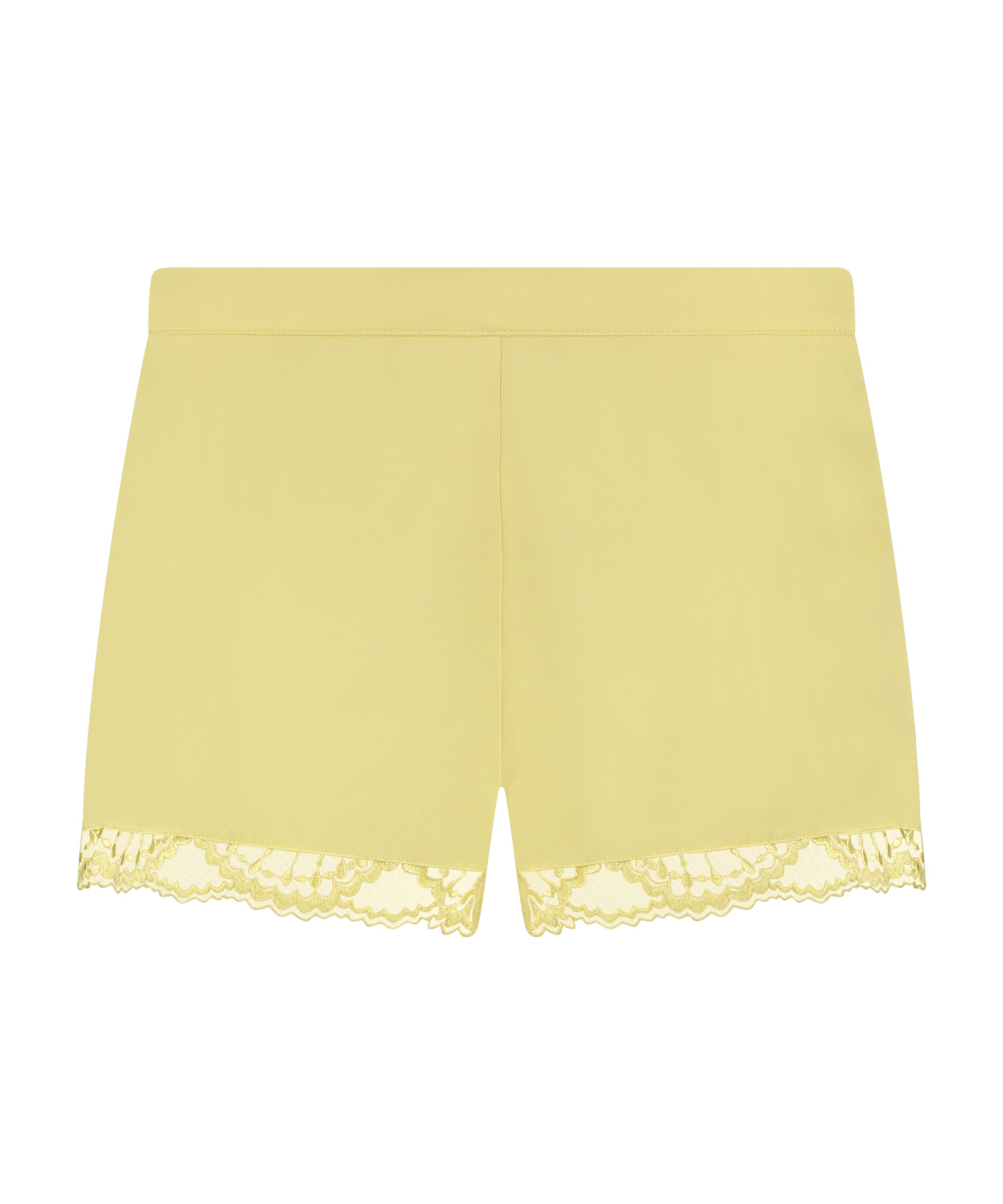 Satin pyjamasshorts, Gul, main