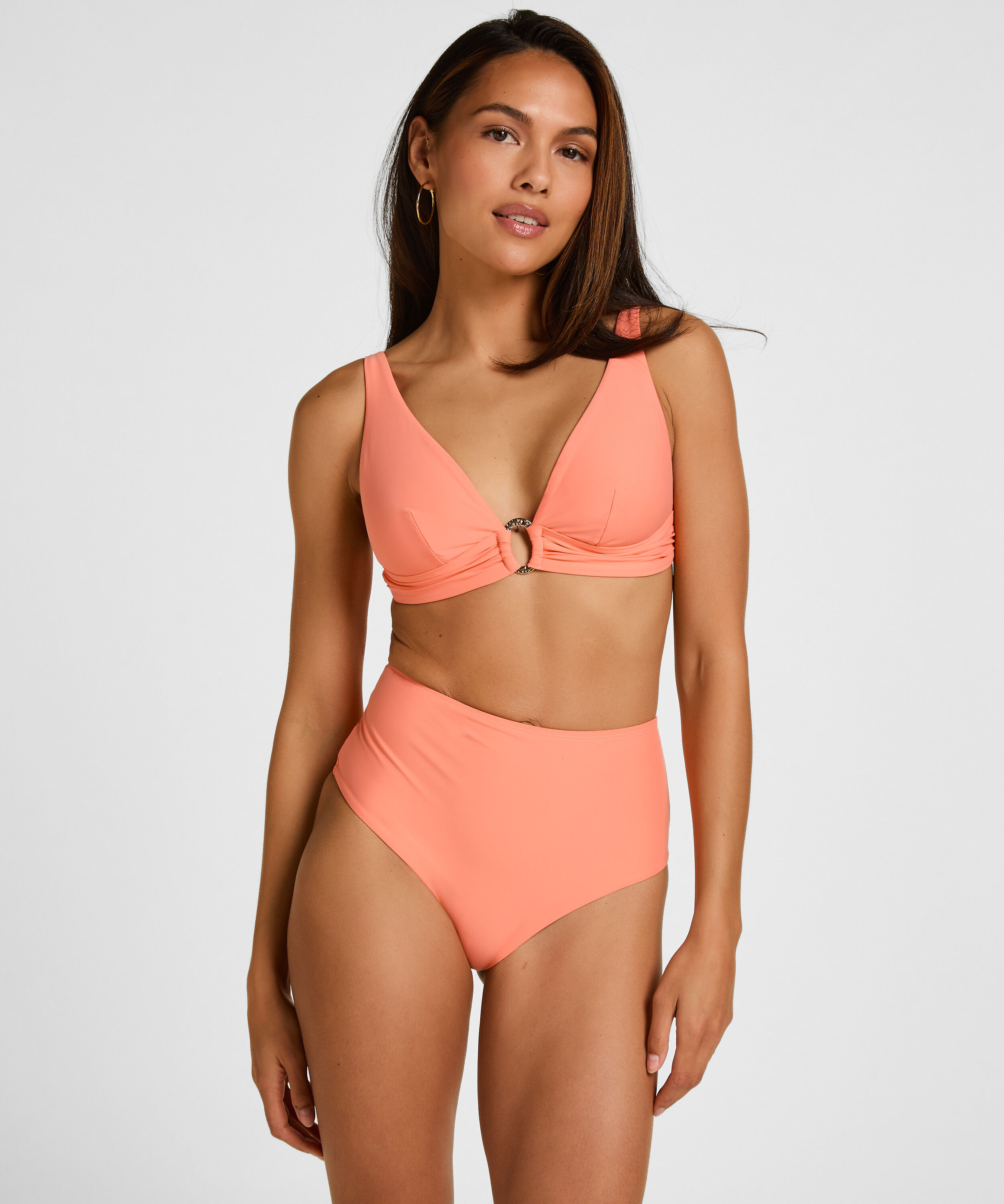 High-Waisted Formande Bikinibottom Luxe, Orange
