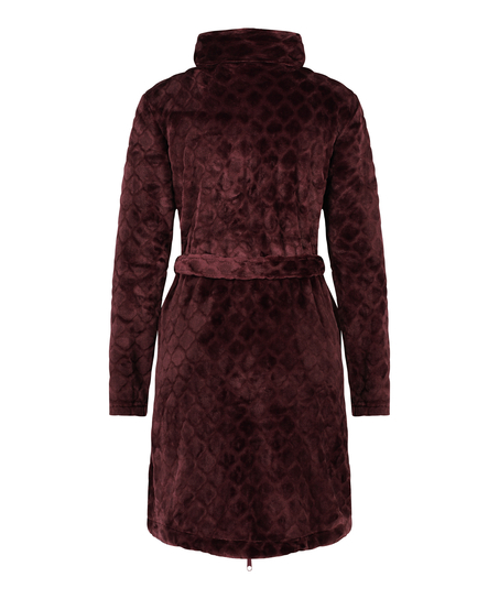 Badrock i fleece med dragkedja, Lila