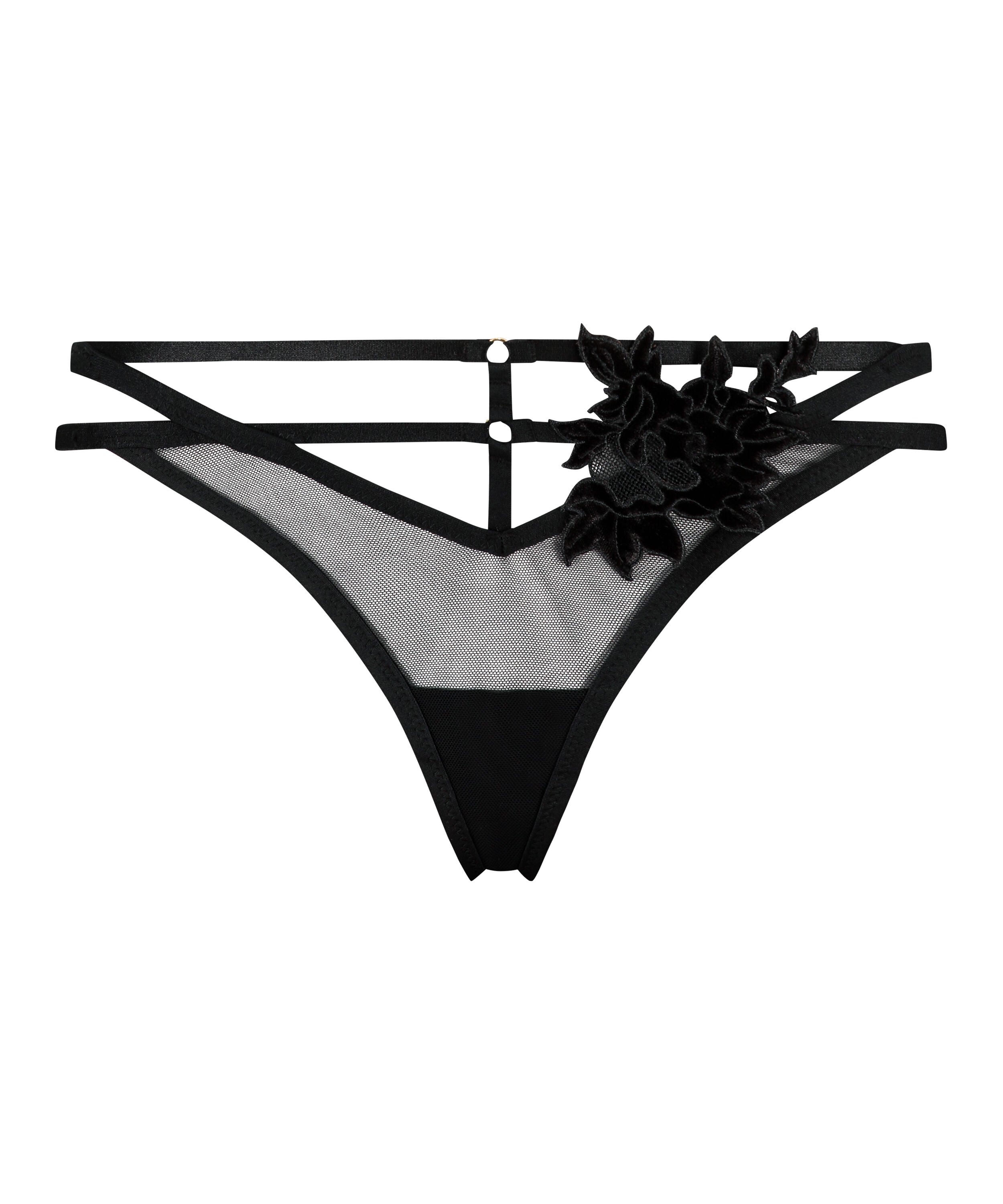 tanga-stringtrosa, Svart