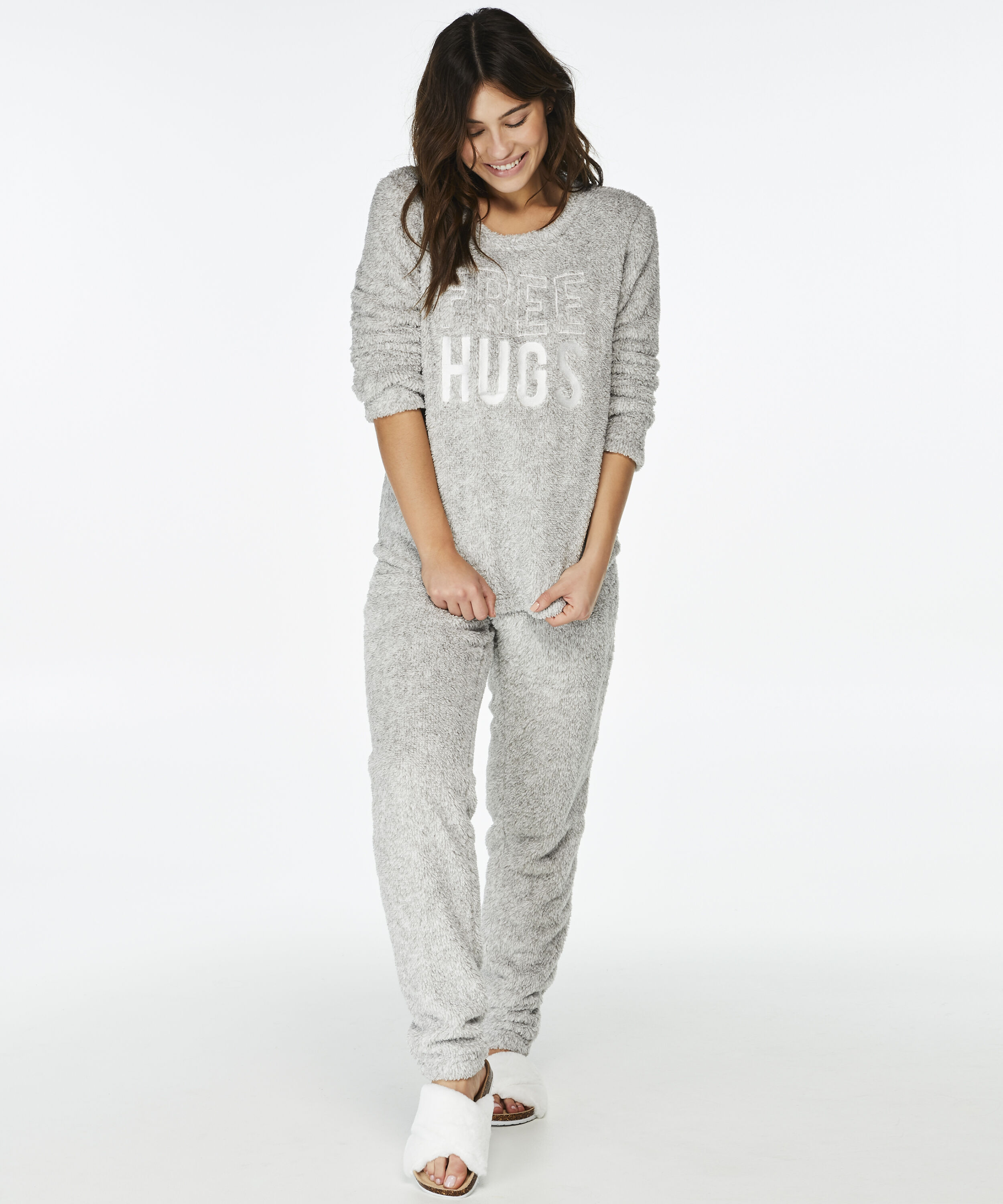 PJ Fleece Fairisle, Grå