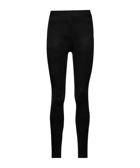 Leggings i velour., Svart