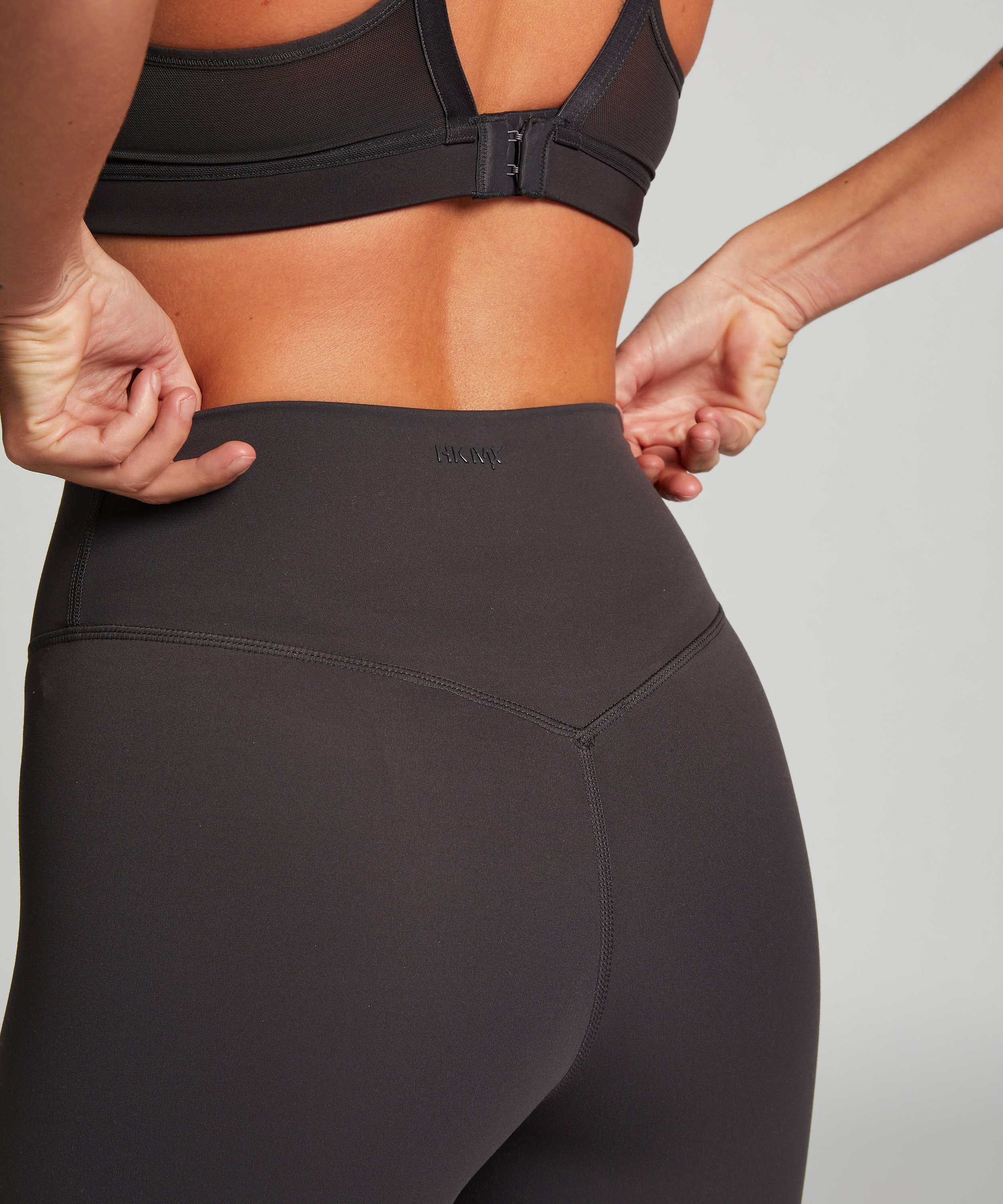 HKMX Leggings med hög midja, Grå, main