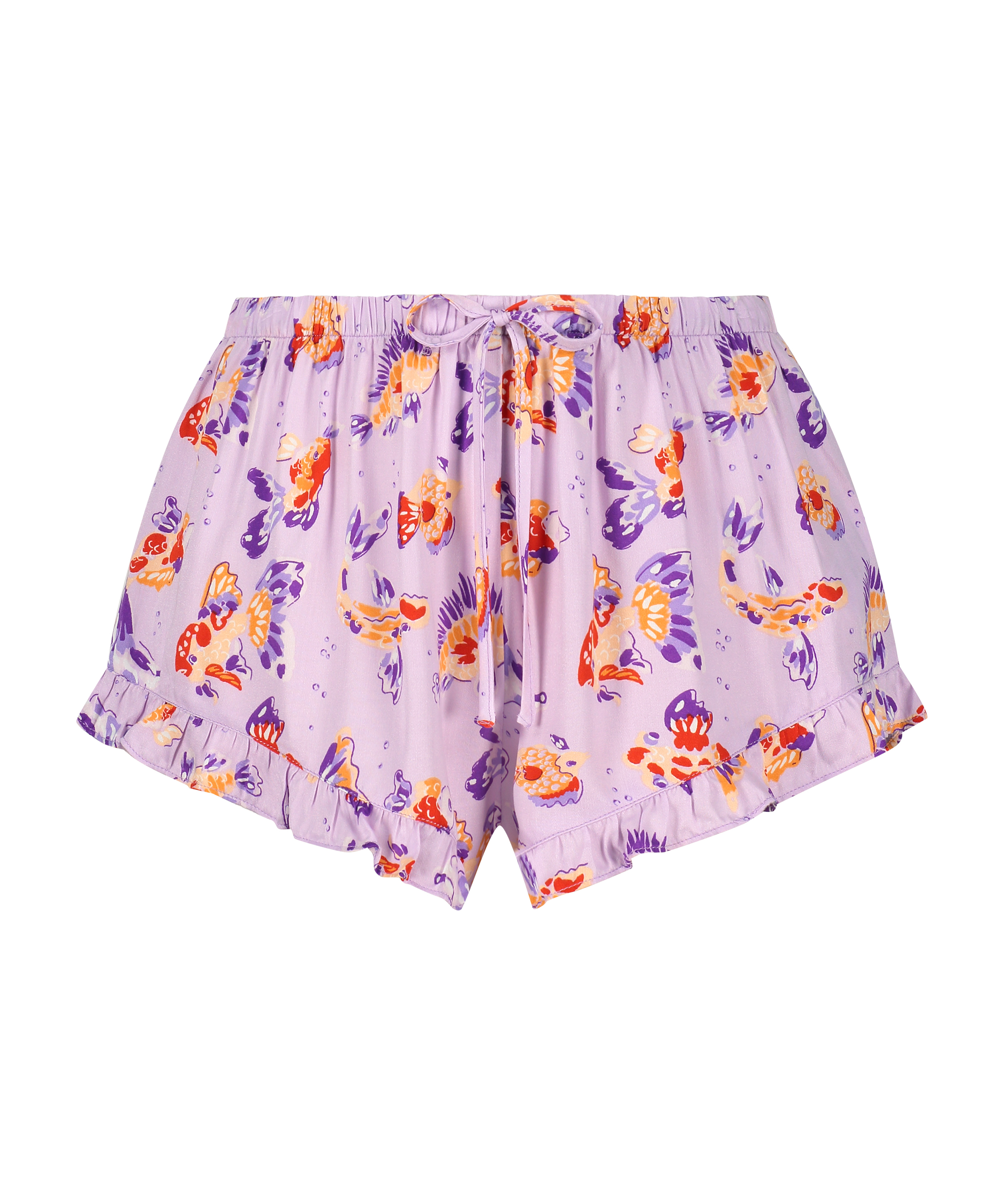 Satin pyjamasshorts, Lila, main