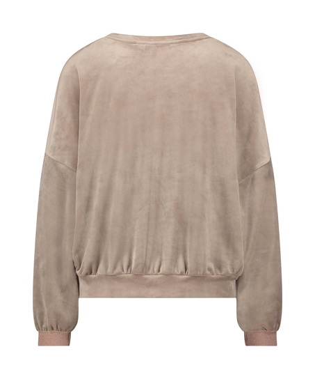 Lurex velourtopp, Brun