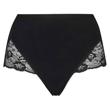 Superslip Lace Maxi bomull, Svart