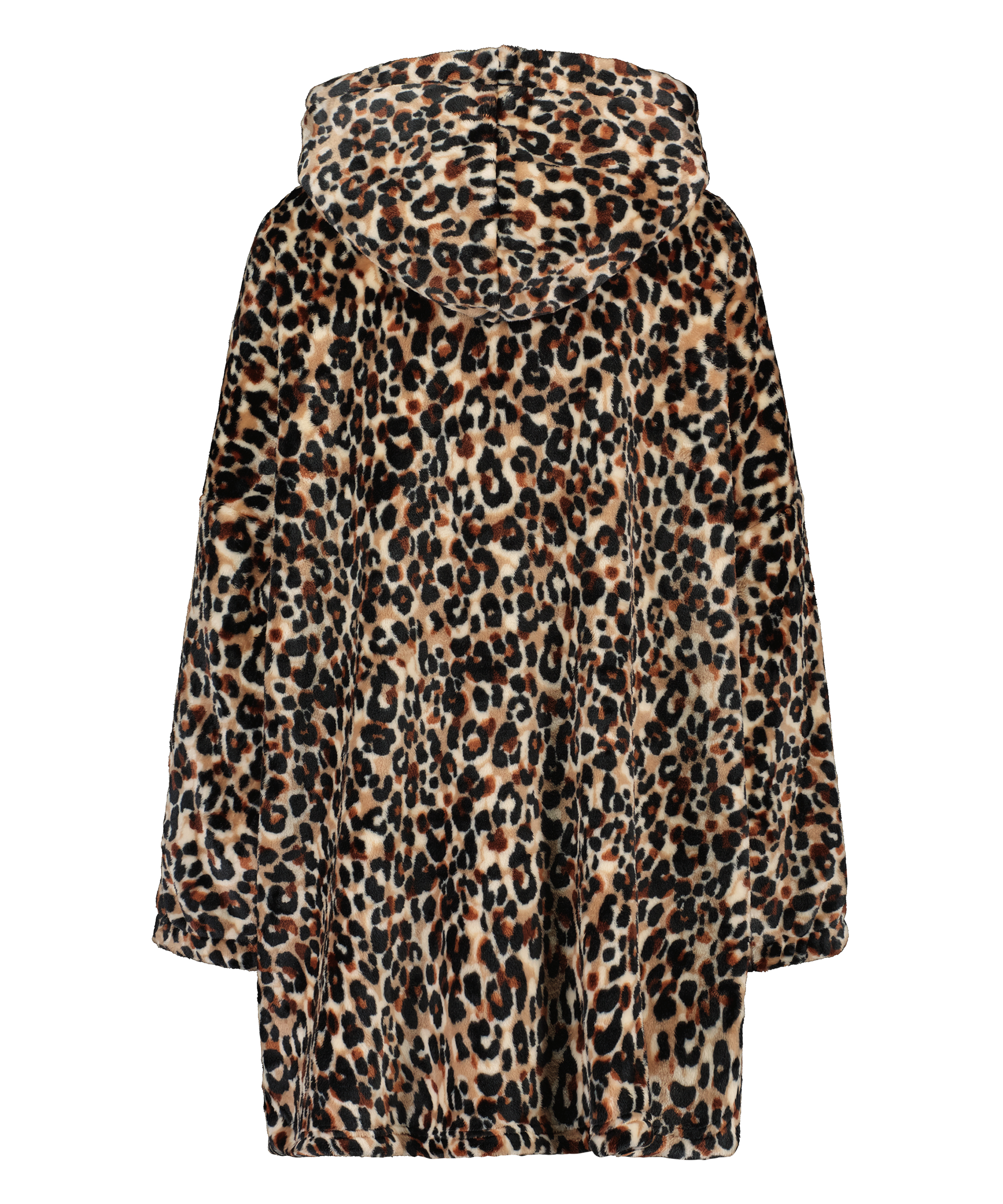 Huvjacka i flannel och fleece, Brun, main