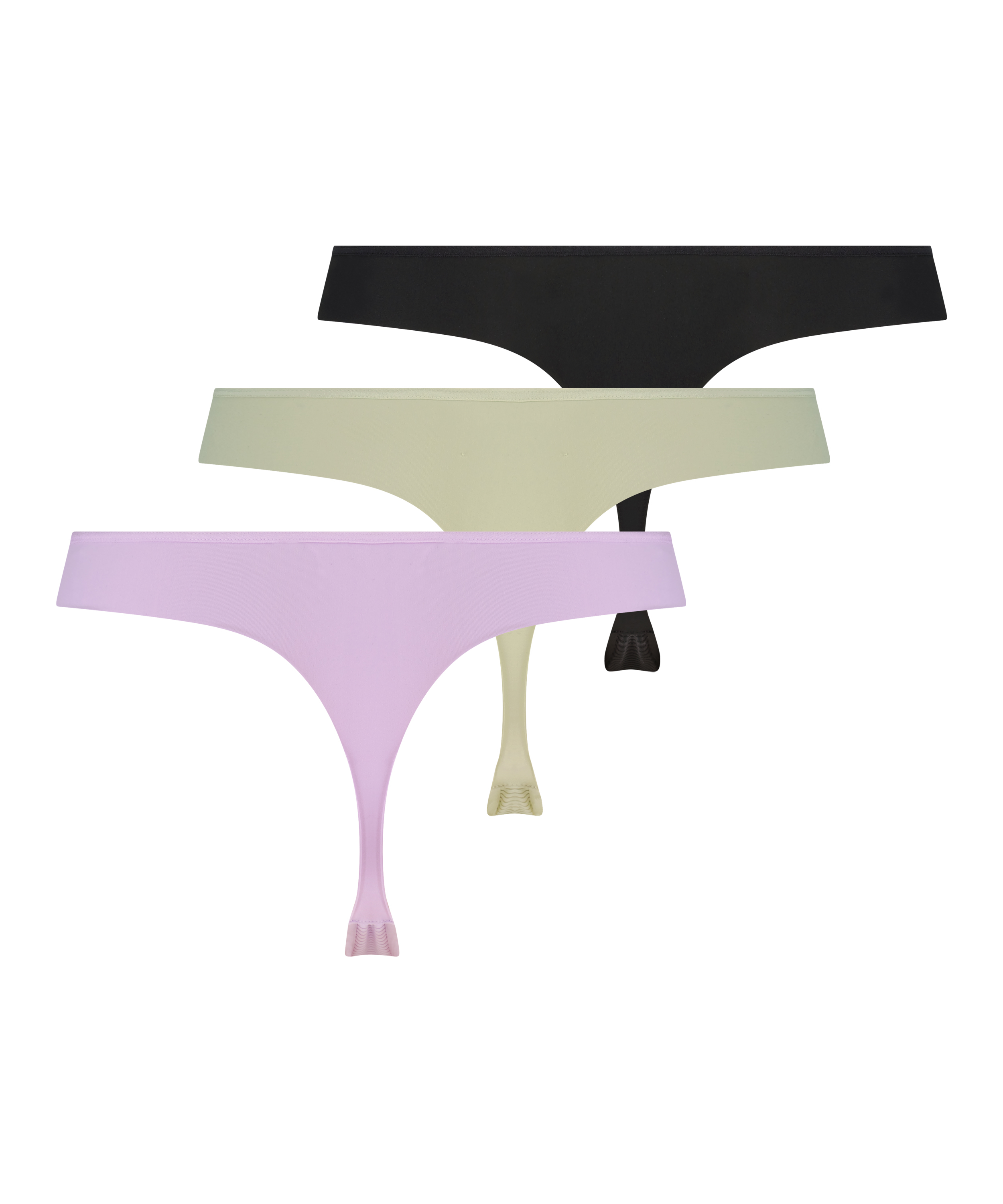 3-pack osynliga stringtrosa, Lila, main