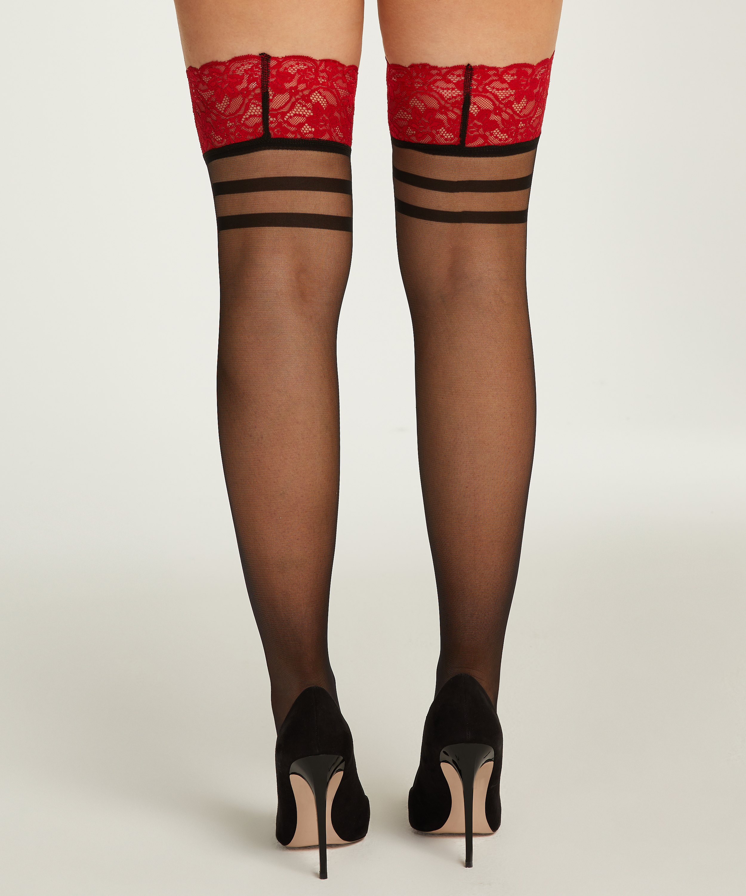 30 Denier Valentina stay-ups, Röd, main